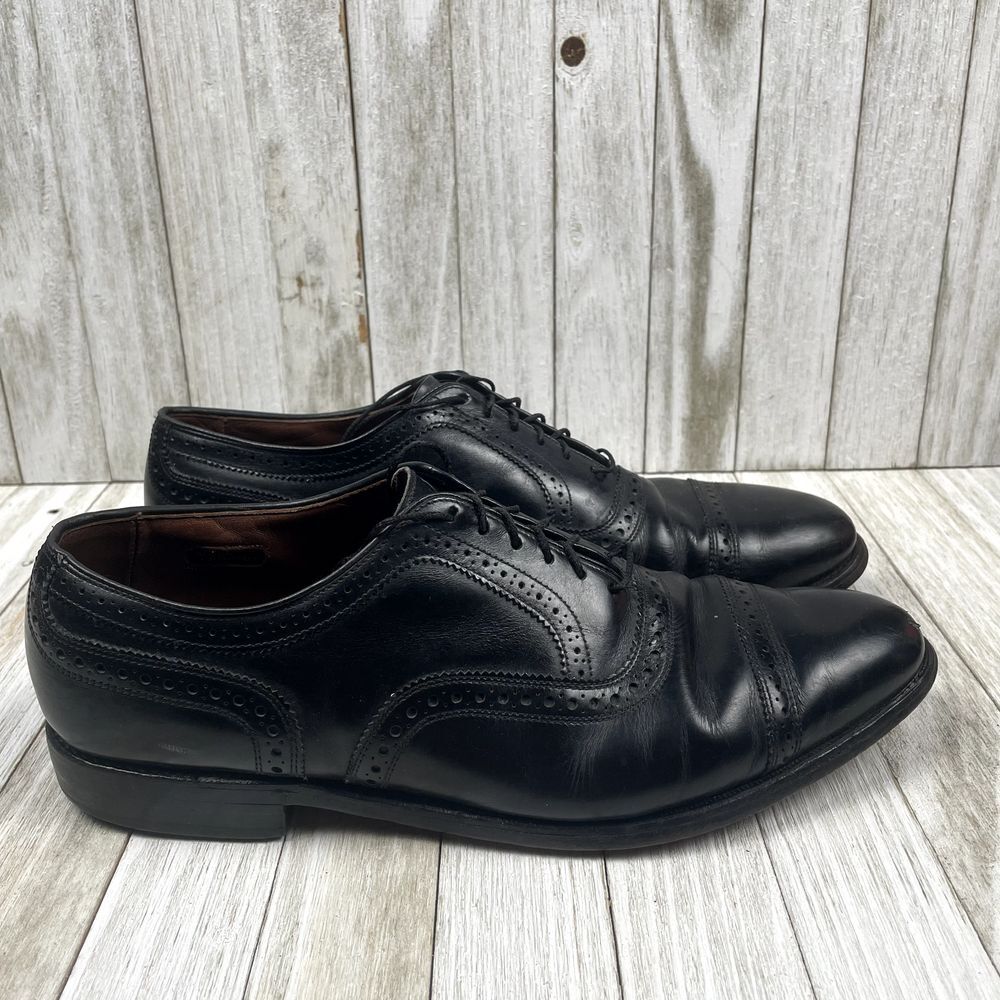 Allen Edmonds USA Clifton Black Leather Cap Toe Derby Dress Shoes 10.5D